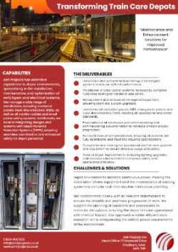 Transforming Train Care Depots